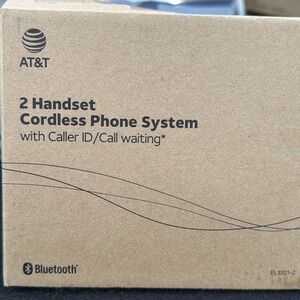 AT&T EL1101-2 2 Cordless Handset DECT 6.0 Speakerphone With Caller ID